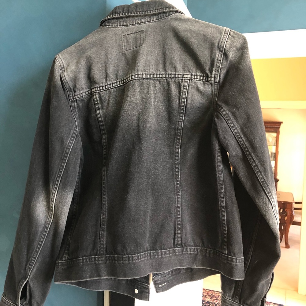 Black denim jean jacket